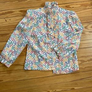 Funky ruffled sprinkled blouse